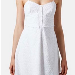 Topshop White Eyelet Dress
